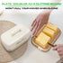 Plexon Counter Counter Metal Butter Dish with Lid and Handle, Covered Butter Dish Airtight, Cute Butter Keeper