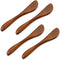 4Pcs Wooden Butter Knife, 6 Inch Jelly Cheese Spreaders, Mini Spatulas for Kitchen Condiment