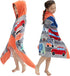 BANGSAUR Kids Hooded Beach Towels, 100% Cotton 50"x30" Wrap Blanket for Toddlers Boys 3-12 Years, Aircraft N Coverup