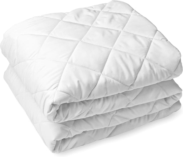 Bare Home Quilted Fitted Mattress Pad (King) – Cooling Topper, Washable, Stretch-to-Fit up to 15 Inches Deep