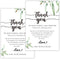 Giftideaworkshop 50 Wedding Reception Thank You Cards, Greenery Table Place Setting Cards, 4x6 inch