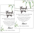 Giftideaworkshop 50 Wedding Reception Thank You Cards, Greenery Table Place Setting Cards, 4x6 inch
