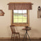 VHC Brands Rustic Thanksgiving Kitchen Curtain, Beckham Plaid Rod Pocket Cotton Valance, 16x60 Inches, Rust Red