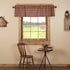 VHC Brands Rustic Thanksgiving Kitchen Curtain, Beckham Plaid Rod Pocket Cotton Valance, 16x60 Inches, Rust Red