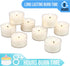 Stonebriar 48 Count White Unscented Smokeless Long Burning Clear Cup Tea Light Candles with 8 Hour Burn Time