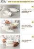 Butter Dish with Lid for Countertop, Porcelain White, 3pcs Large Butter Keeper Container for Daily Storage