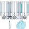 Better Living Aviva 3 Chamber Shower Dispenser, Wall Mount, 3 x 11 oz, Satin Silver, No Drill