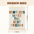 12x16 Inches Supwhd Boys Room Decor, Nursery Wall Decor, Brothers Make The Best Friends Wall Art Poster Hanger Frame