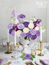 N&T NIETING 25pcs Artificial Flowers Rose with Stems for DIY Wedding Bouquets & Home Decoration, Series Purple