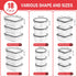 Skroam 36 Pack Food Storage Containers, 18 Airtight Kitchen Storage & Lids, BPA-Free Meal Prep with Labels