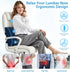 SweetSlubr Lumbar Support Pillow for Office Chair, Car Seats and Home Desks, Ergonomic Back Support with Double