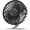 SLENPET 6 inch USB Desk Fan, Adjustable Tilt, 4 Speeds, Ultra-quiet, Portable Metal Base, Silver