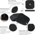 IYYI Silicone Coasters Set of 6, Drink Coasters with Holder, Non-Slip Cup Mat, Deep Tray Absorbent Coaster, Heat