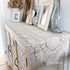 Hetao 12x35 100% Cotton Handmade Crochet Lace Table Runners, Oblong Tablecloth Doilies, Beige