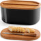 HouseJoy Large Bread Box for Kitchen Countertop,Fiber Bread Box With Thick Cutting Board