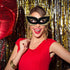 Fully Assembled 50th Birthday Photo Booth Props - Set of 30 - Cute Bday Designs with Real Glitter - Black & Gold Selfie