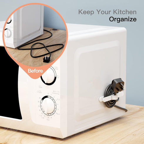 PZOZ (4 Pack) Cord Organizer for Appliances, Kitchen Cable Bundlers, Kitchen Storage Gadgets for Coffee Bar