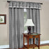 ACHIM Buffalo Check Panel Window Curtain - 42 Inch Width, 84 Inch Length, Black & White Plaid
