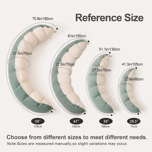 29.5") Peallow(Pat. Pend) Long Round Body Pillow for Adults, Bolster Pillow for Sleeping, Soft and Supportive Pillow
