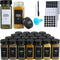 GMAMXD 36 Glass Spice Jars with Labels, Spice Jar Set, 4oz Spice Containers,