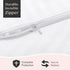 FAUNNA 600TC 100% Cotton Pillow Protectors - Queen Size (20x30), 4 Pack, Oeko-TEX Certified, White