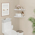12 Set 2 Homode Corner Wall Shelf, in Wide Rounded Corner Shelf Floating, of Wooden Hanging Corner Shelves with Wire