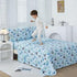 4 Set Sets Viviland Pieces Boys Blue Ocean Full Sheet - Soft Microfiber Fitted Flat Sheets & Pillowcases - Blue Ocean