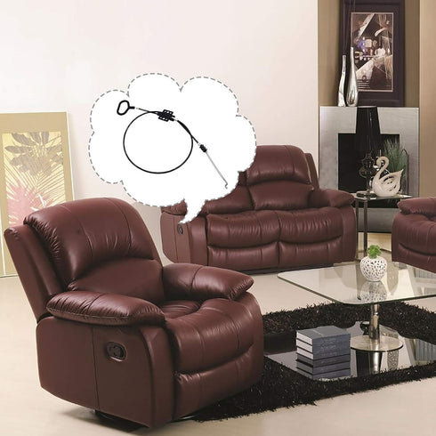 Nonley Sofa Recliner Cables, 2 Pack Couch Release Cables, Black D Ring Pull Handle for Recliner