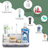 Marble Bathroom Countertop Organizer - Detachable 7 Slots for Kids Electric Toothbrush and Toothpaste Holder, Grey