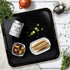13"*13" Black Square Decorative Tray with Handles, Versatile Serving Tray for Coffee Table, Ottoman, Ideal for Serving