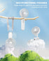 EasyAcc Portable Hand Held Fan: Ultra Quiet 5 Speed USB C Rechargeable Fan, 180° Foldable Small Desk Fan for Travel