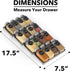 16 386 4 7.5" 17.5" SpaceAid Spice Drawer Organizer with Spice Jars, Spice Labels, Tier Seasoning Rack Tray Insert