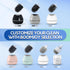 BOOMJOY Toilet Brush and Holder Set - Silicone Toilet Bowl Cleaner Brush with Tweezers for Bathroom Cleaning