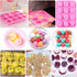 Newk Flower Heart Shape Chocolate Silicone Mold, 4 Packs 12 Cavity Candy Baking Mold for Parties, Festival and DIY