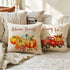 ULOVE LOVE YOURSELF 2pack Happy Fall Throw Pillow Covers with Pumpkin & Red Truck Pattern, Autumn Harvest Cushion