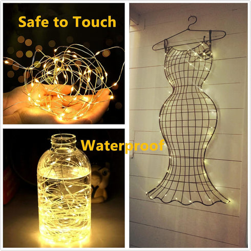 Ranlraka 2Pack 7Ft 20 Battery Powered Fairy Led String Lights LED Twinkle Lights Home Bedroom Indoor Outdoor Halloween