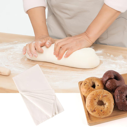 2Pcs Bread Towels for Baking, 18x29 Inches Linen Cloth Flour Sack Towels for Sourdough, Dough, Baguettes, Homemade Bread