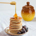 2 Pack 12 Oz Hiceeden Ceramic Honey Pot with Dipper and Lid, Yellow Honey Jar Bee Embossed Honey Storage Container