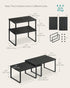 SONGMICS Set of 4 Cabinet Organizer Shelves, Stackable Kitchen Storage, Spice Rack in Ink Black and Ebony Black