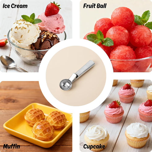 Frozen ZKIRON Old-school Heavy Duty Ice Cream Scoop - Stainless Steel, Dishwasher Safe, Trigger Release; Cookie Dough