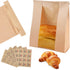 50 Pcs Bread Bags with Window Bread Bags for Homemade Bread Sourdough