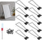 10 Pcs Iron Easel Back Picture Frame Stand with Screws & Screwdriver (Black)