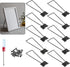 10 Pcs Iron Easel Back Picture Frame Stand with Screws & Screwdriver (Black)