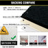 Black Bathroom Rug Chenille 3-Piece Set, Extra Soft and Absorbent Shag Bathroom Mats