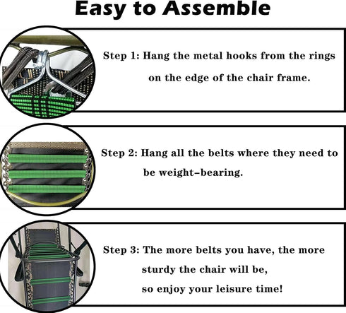 6 Ostlttyn Zero Gravity Chair Accessories, Pcs Thicken Gravity Chair Belts, Fabric Reinforced Anti-Crack Belt