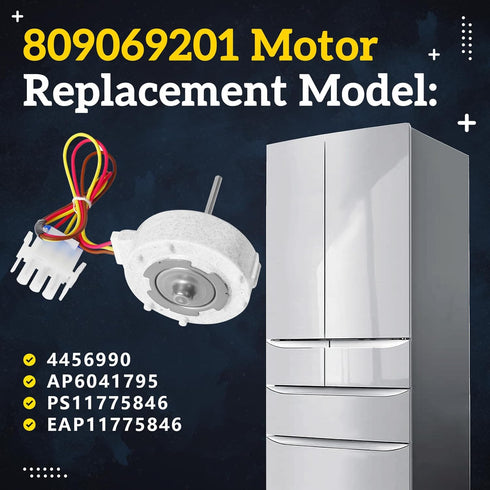 2024 ???????????????? 809069201 AP6041795 Refrigerator Evaporator Fan Motor Compatible with frigidaire, Kenmore, electrolux, Replaces 4456990, PS11775846, EAP11775846, 1-Year Warranty