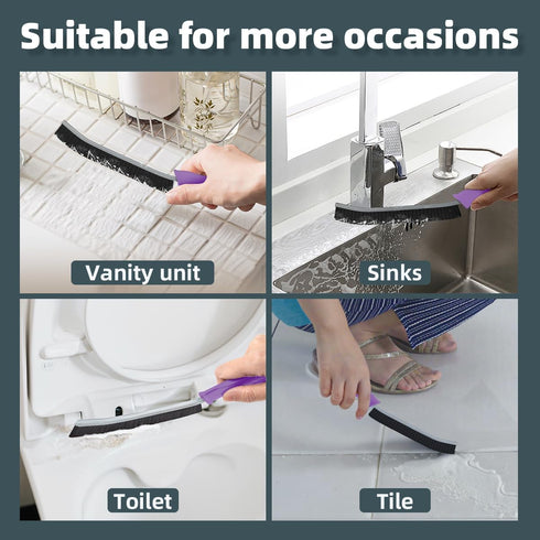2 (2, TQRR Toilet Brush, Pcs Bathroom Cleaning Brush, Toilet Scrubber, Deep Toilet Bowl Brush with Hanging Hole