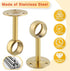 Alise 1'' Dia Curtain Rod Holder Bracket, Stainless Steel Gold Finish, 4 Pcs Wall Mount & Ceiling Mounted Brackets