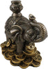 Ebros Small Feng Shui Elephant Carrying Wealth Pot - 4.25" Long Home Decor Accent Figurine