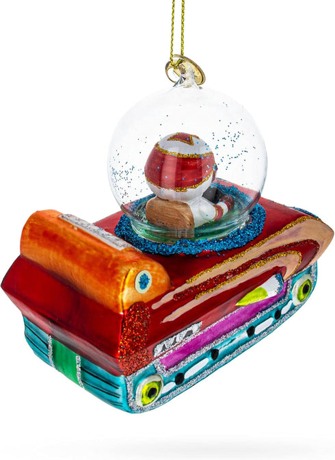 Astronaut in Space Vehicle - Blown Glass Christmas Ornament